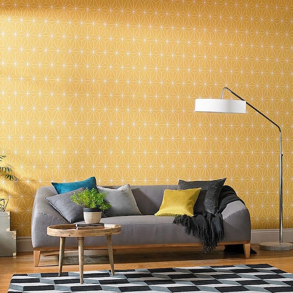 Prism Yellow Geometric Paste the Wall Wallpaper