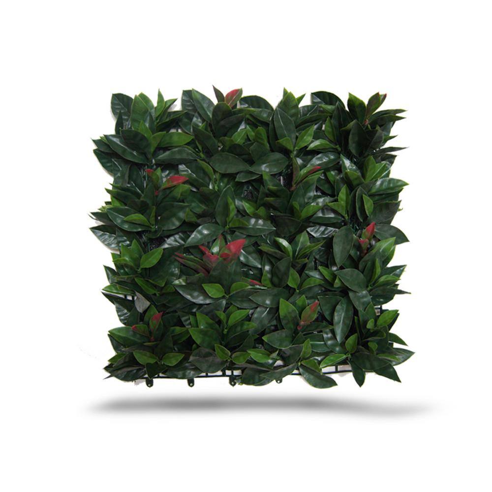 Green Artificial Laurel Leaf Decorative Fence Panels, Set of 4