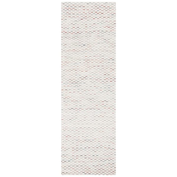 SAFAVIEH Marbella Beige/Rust 2 ft. x 8 ft. Striped Solid Color Runner Rug