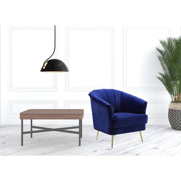 Blue velvet best sale barrel chair