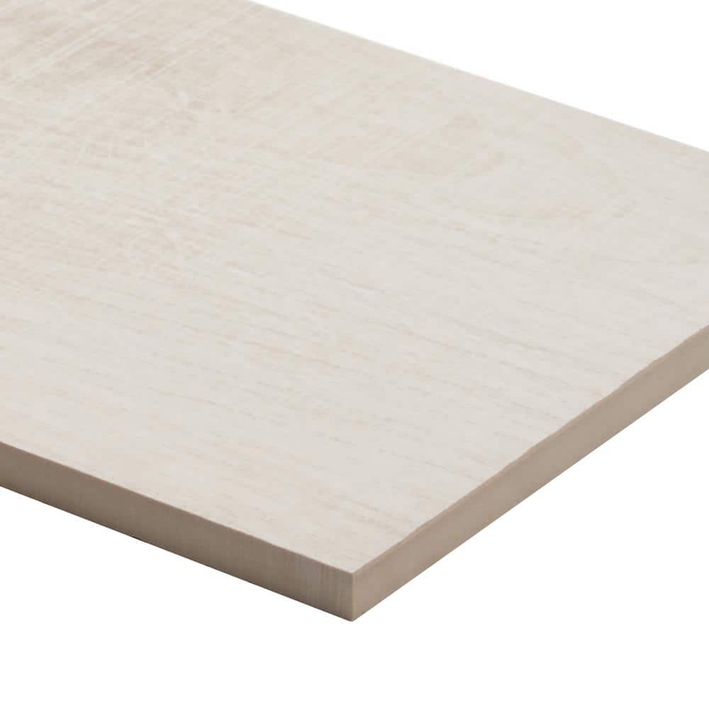 Montgomery White 8" x 48" Matte Porcelain Wood Look Tile
