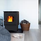 Pleasant Hearth 1,750 sq. ft. EPA Certified Pellet Stove with 40 lbs.  Hopper and Auto Ignition PH35PS-B - The Home Depot