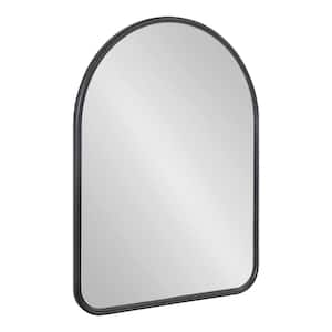Caskill 24.00 in. H x 18.00 in. W Modern Arch Black Framed Accent Wall Mirror