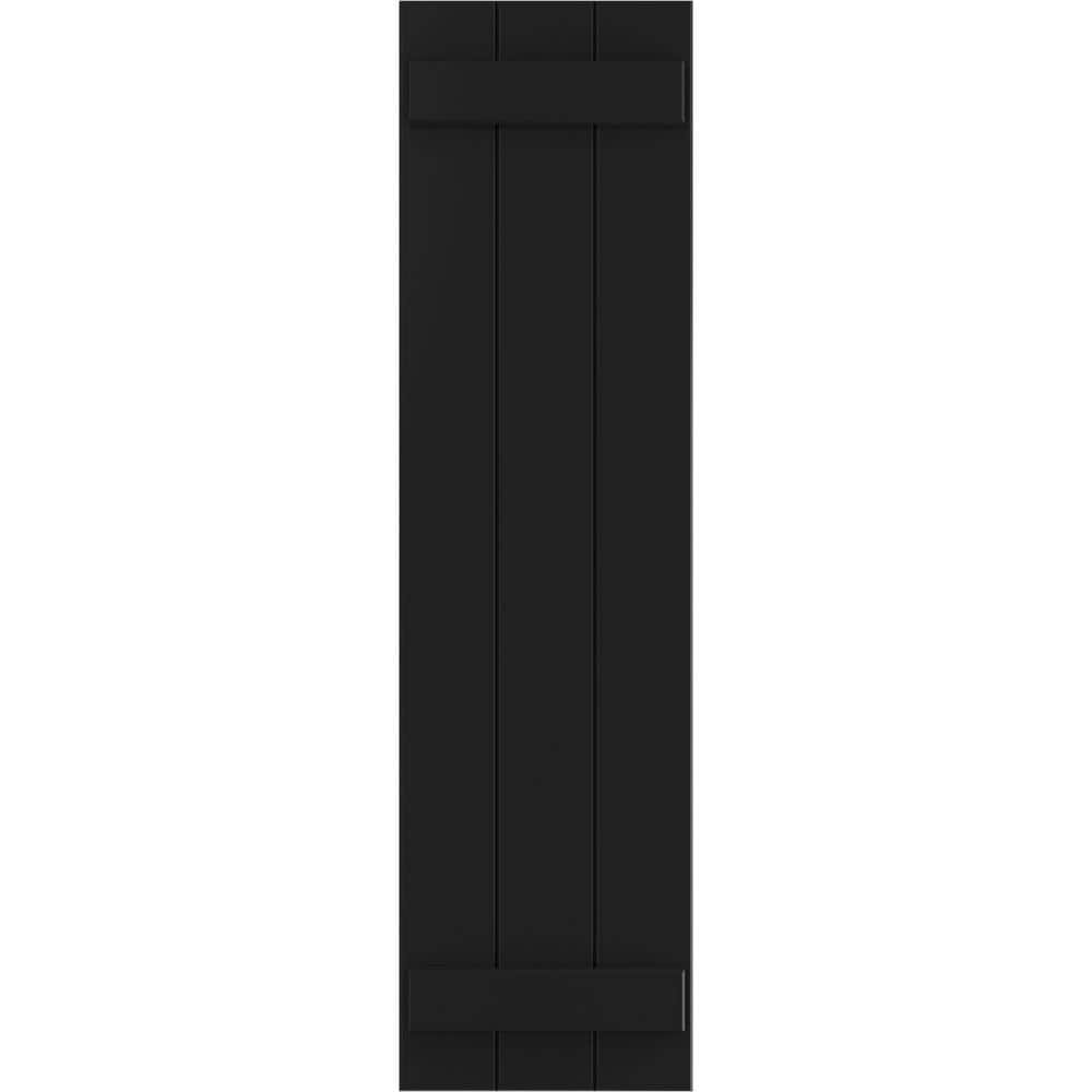 TruFit PVC 16.125 in. W x 53 in. H Board and Batten Shutters Pair in Black price history on PriceWatchPro