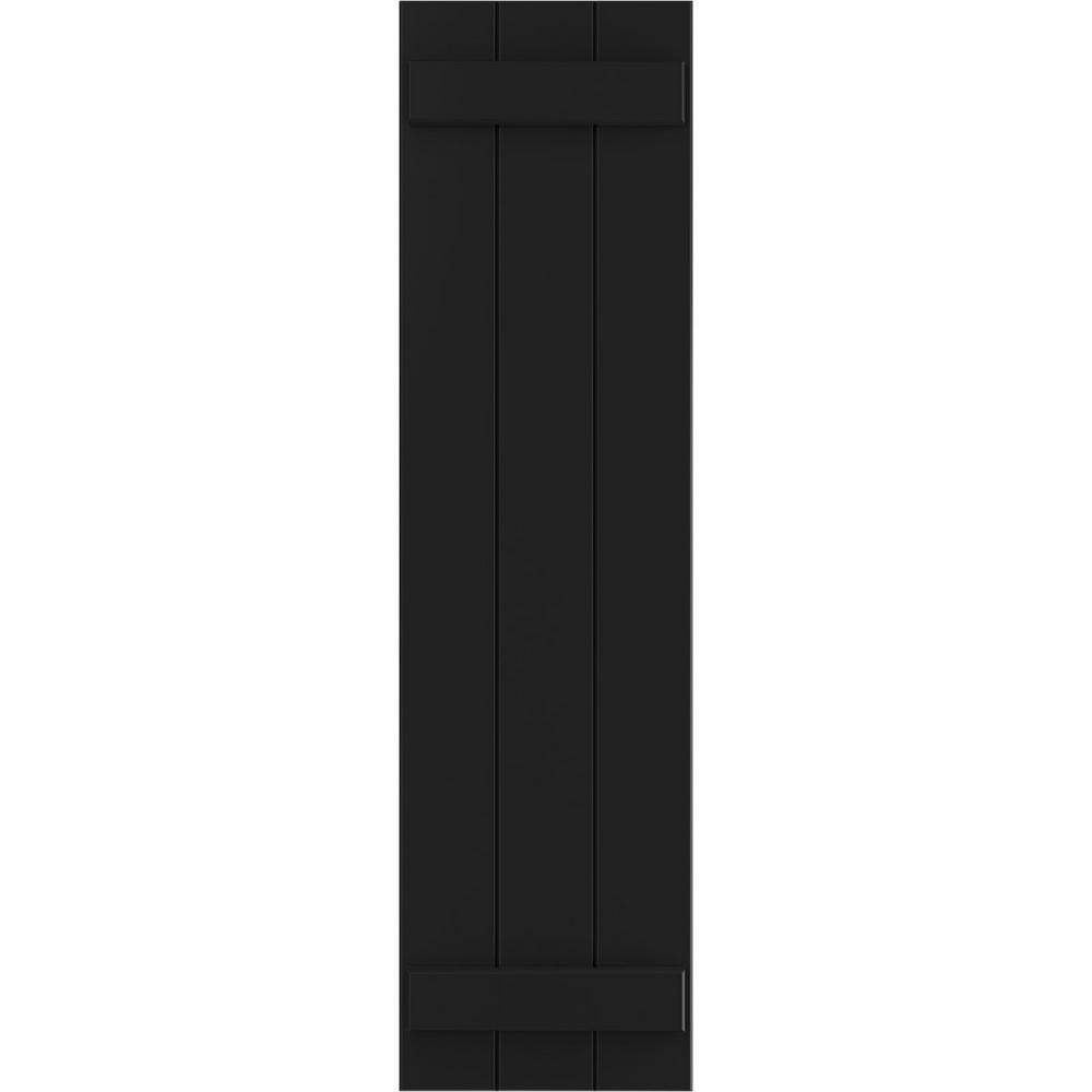 16-1/8 in. x 80 in. True Fit PVC Three Board Joined Board and Batten Shutters Pair in Black price history on PriceWatchPro