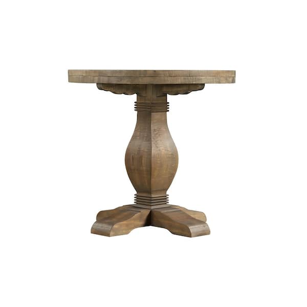 Martin Svensson Home Napa Reclaimed, Wood Pedestal Accent Table Round
