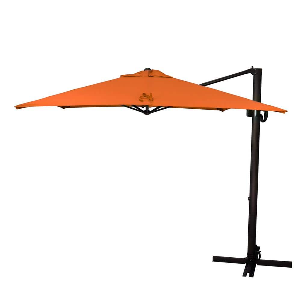 8.5 ft. Bronze Aluminum Cantilever Patio Umbrella with Side Tilt and Crank Lift in Tuscan Sunbrella price history on PriceWatchPro
