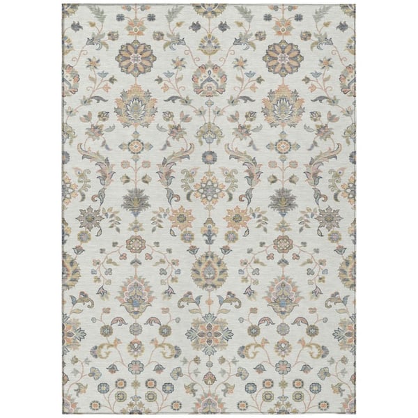 Chantille Machine Washable Indoor/Outdoor Abstract ACN2585 Ivory 8 ft. x 10 ft. Area Rug