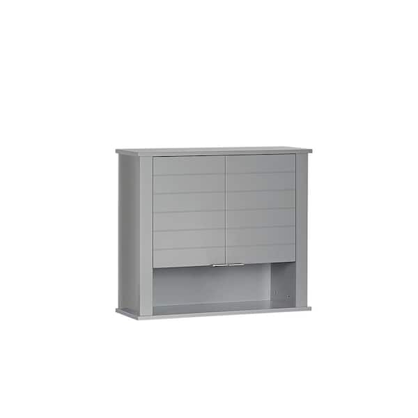 Madison 22.88 in. W x 7.88 D x 19.88 H Bathroom Storage Wall Cabinet and Laundry Medicine Cabinet in Gray