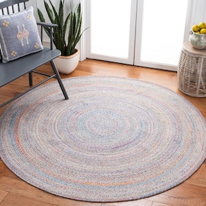 Art Carpet Arabella Collection Tilework Woven Round Area Rug 5' Yellow/Gray/Linen