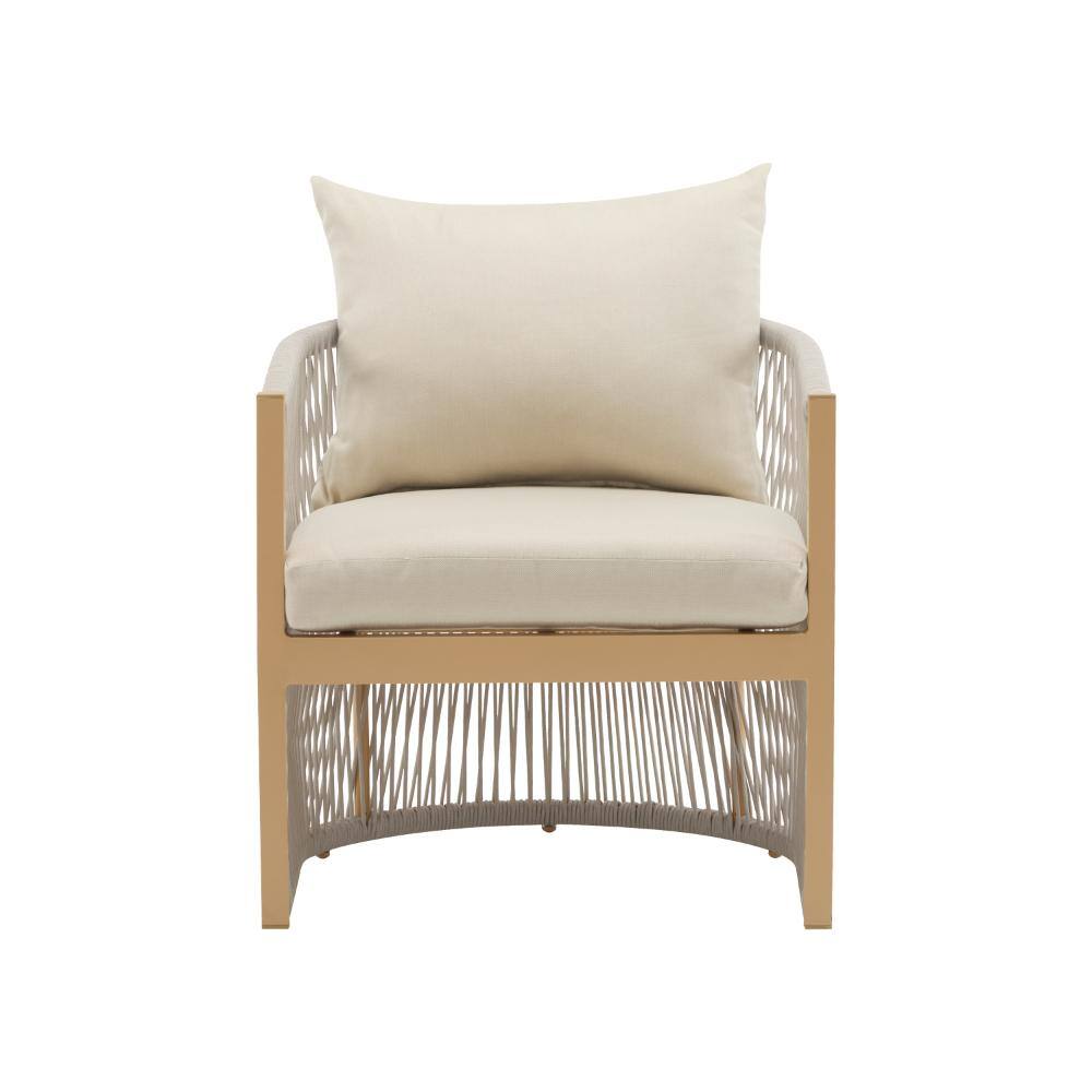 Metal Outdoor Lounge Chair with Beige Cushion price history on PriceWatchPro
