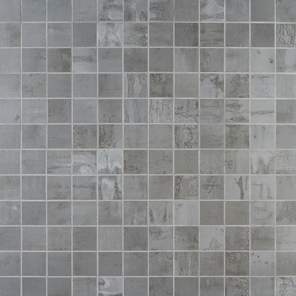 Angela Harris Metallic Light Gray 4 in. x 0.31 in. Matte Porcelain Floor and Wall Mosaic Tile Sample price history on PriceWatchPro