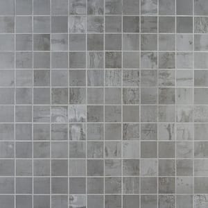 Angela Harris Metallic Light Gray 11.81 in. x 11.81 in. Matte Porcelain Floor and Wall Mosaic Tile (0.96 Sq. Ft. / Each)