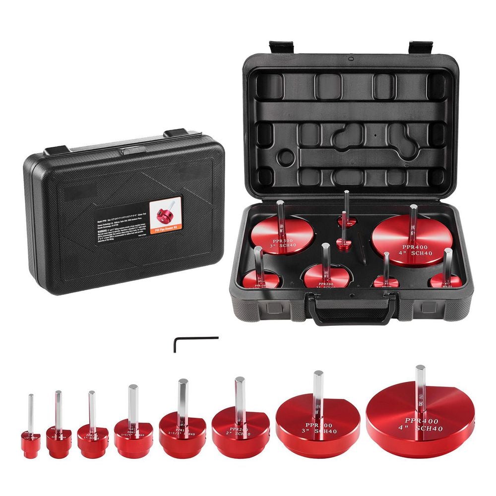 PVC Pipe Reamer Kit, Plastic Pipe Fitting Socket Saver Kit, 1/2 in. to 4 in. PVC Cutter (8-Pieces) price history on PriceWatchPro