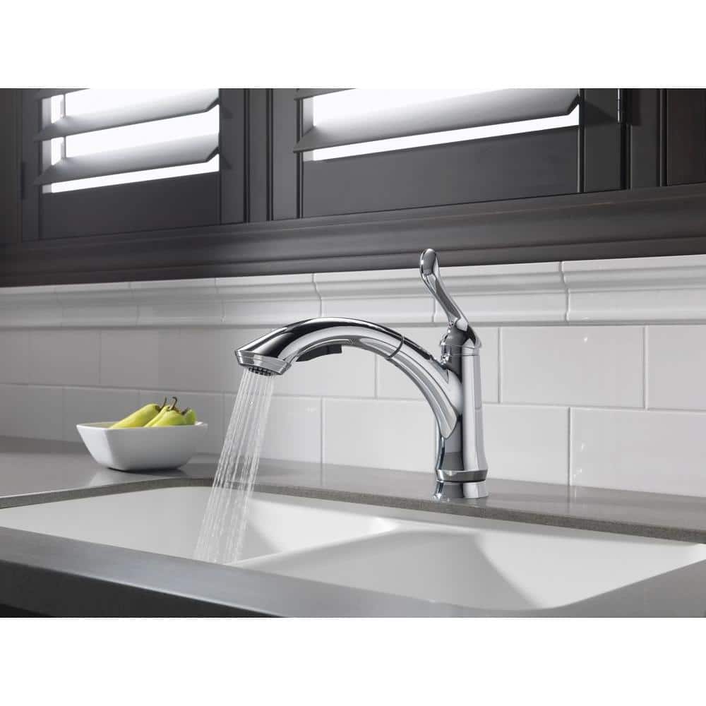 Chrome Transitional Pull-Out Spray Kitchen Faucet