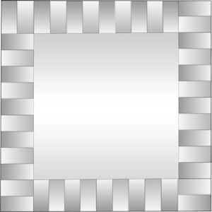 Rialto 28 in. x 28 in. Modern Square Framed Decorative Mirror