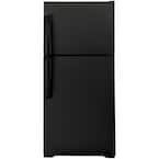 32.8 in. 21.9 cu. ft. Top Freezer Refrigerator in Black with Reversible Door Hinge, LED Light Type