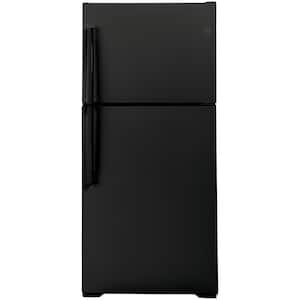 32.8 in. 21.9 cu. ft. Top Freezer Refrigerator in Black with Reversible Door Hinge, LED Light Type