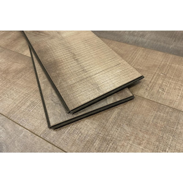 Montserrat Take Home Sample - Summa 7.75 in. W Refined Brass HDF Waterproof AC5 Click Lock Laminate Wood Flooring