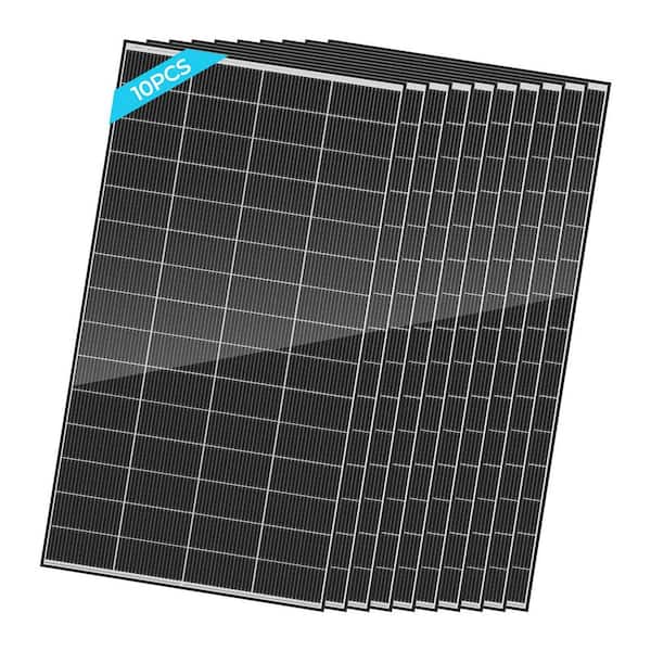 10-Pieces 320-Watt 24V Monocrystalline Solar Panel 3200W Back-up Power PV Module for RV/Boat/Shed/Rooftop Home Off-Grid