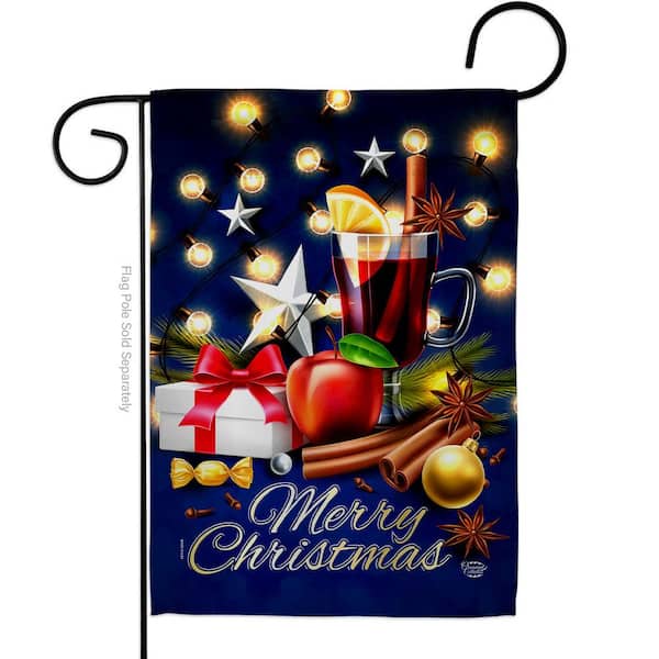 Ornament Collection 13 in. x 18.5 in. Christmas Wishes Garden Flag Double-Sided Winter Decorative Vertical Flags