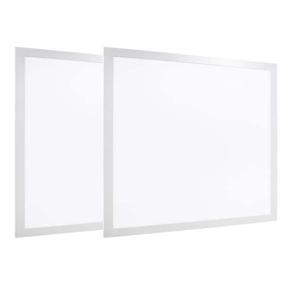2 ft. x 2 ft. White Integrated LED Flat Panel Troffer Light Fixture at 4200  Lumens, 4000K, Dimmable
