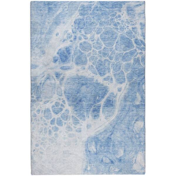 Dream Shag Premium Machine Washable Abstract ADS682 Aloe 5 ft. x 7 ft. 6 in. Area Rug