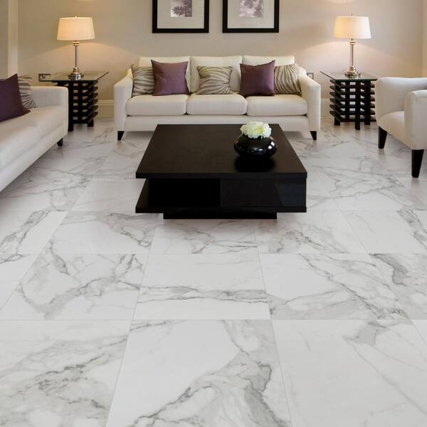 Msi Crystal Bianco 32 In X 32 In Polished Porcelain Floor And Wall Tile 6 Case 127 98 Sq Ft Pallet Nhdcrybia3232pp The Home Depot