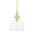 Marissa 1-Light Aged Brass Geometric Pendant