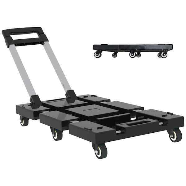 Tatayosi 330 lbs. Capacity Portable Compact Foldable Hand Truck with 6-Wheels and 1-Elastic Ropes