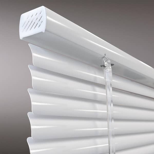 60x48 in White Aluminum Mini Blind Cordless Room Darkening Privacy Window Shade 
