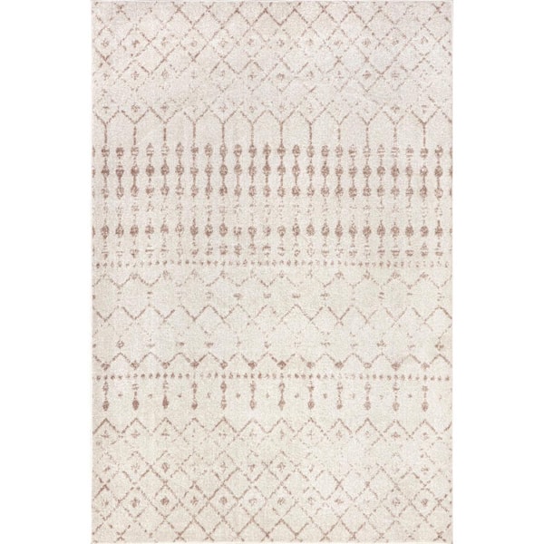 nuLOOM Moroccan Blythe Neutral 6 ft. 7 in. x 9 ft. Area Rug
