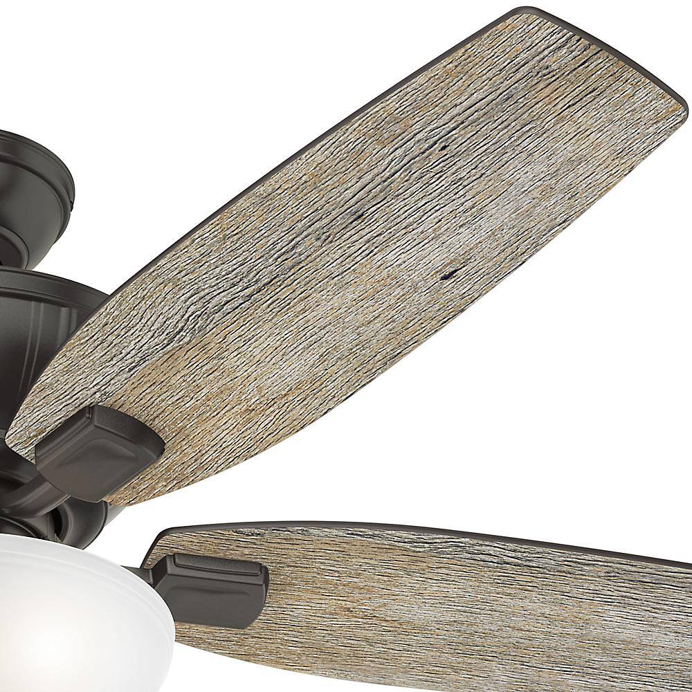 52" Noble Bronze Ceiling Fan with LED Light and Reversible Blades