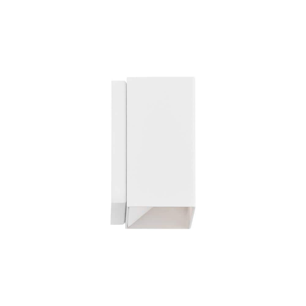 Modern Rectangular White LED Flush Mount Wall Sconce