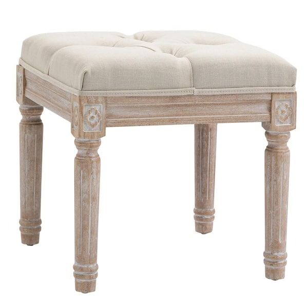 Beige on sale ottoman stool