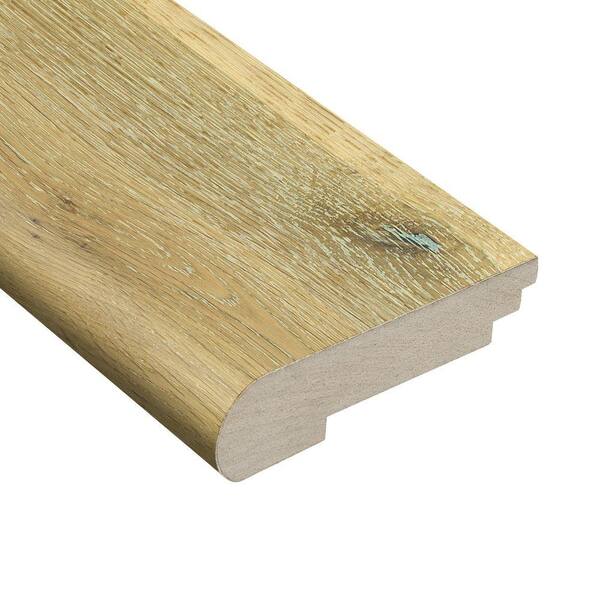 HOMELEGEND Wire Brushed White Oak 3/8 in. Thick x 3-1/2 in. Wide x 78 in. Length Stair Nose Molding