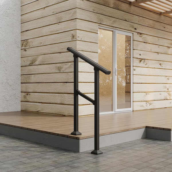 Boyel Living 1.8 ft. Metal Handrail for 0-2 Steps (1-Pack)
