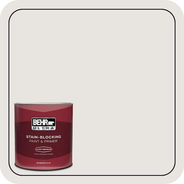 BEHR ULTRA 1 qt. #PR-W08 Ambience White Extra Durable Flat Interior Paint & Primer