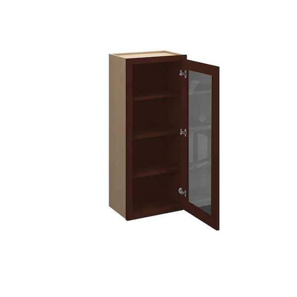 Unbranded Charlotte Raised 15 in. W x 42 in. H x 12 in. D in Bordeaux Plywood Assembled Frosted Glass Wall