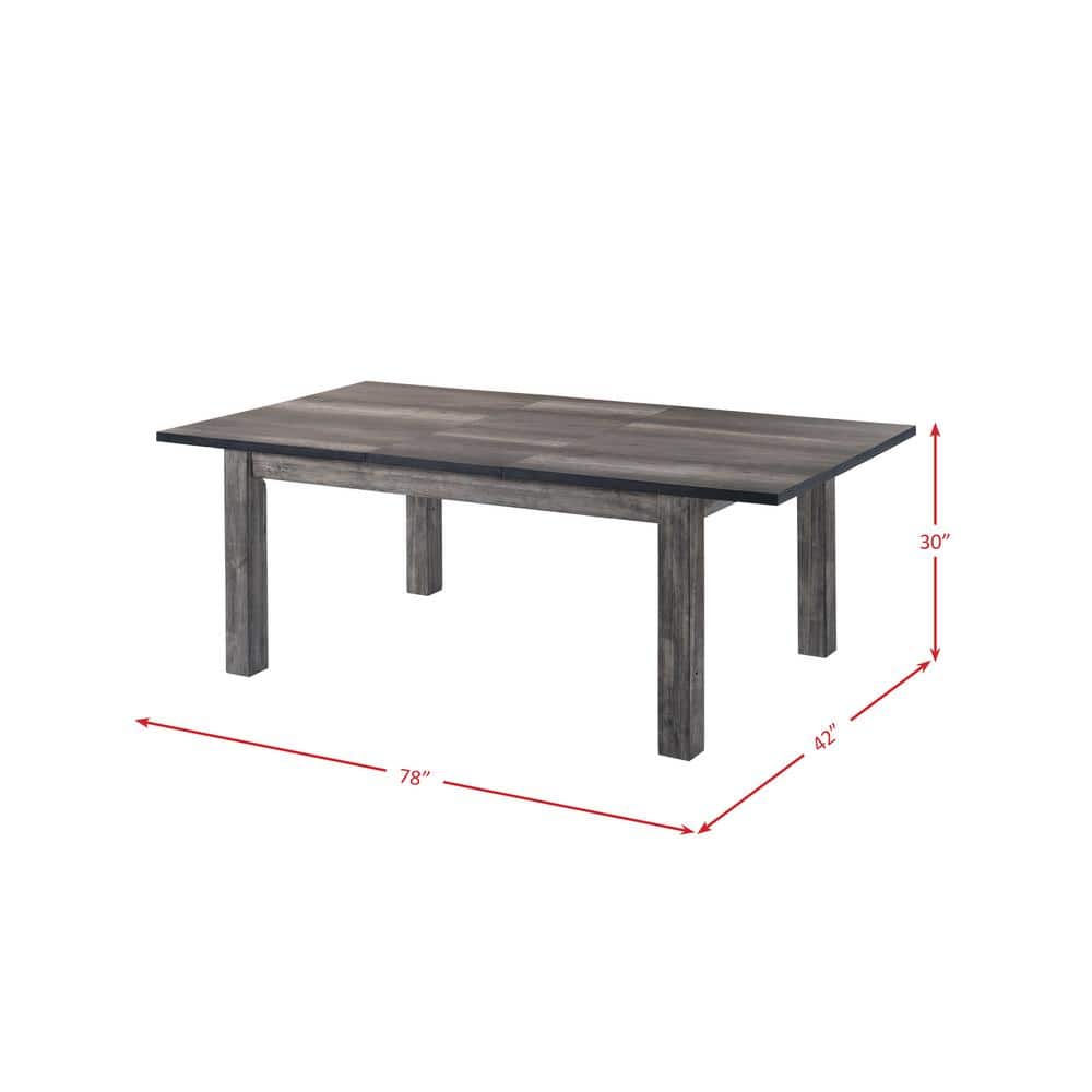Grayson Gray Oak 5-Piece Extendable Dining Set with 4 Chairs