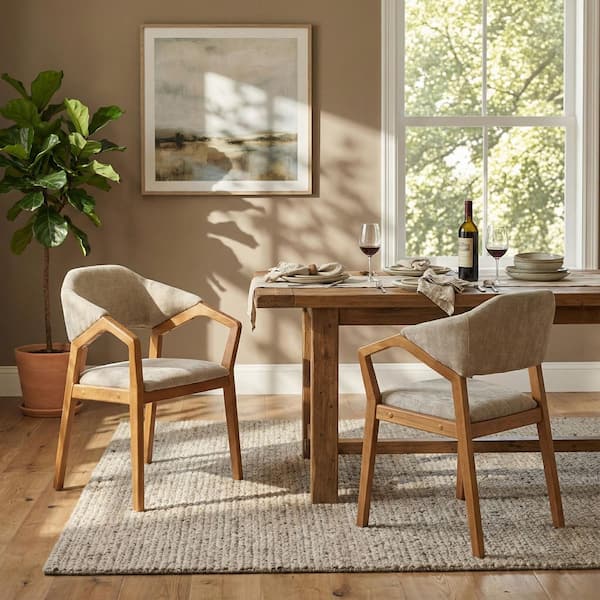 CHRISTOPHER KNIGHT HOME Brisa Oatmeal Chenille Upholstered Armchair ...
