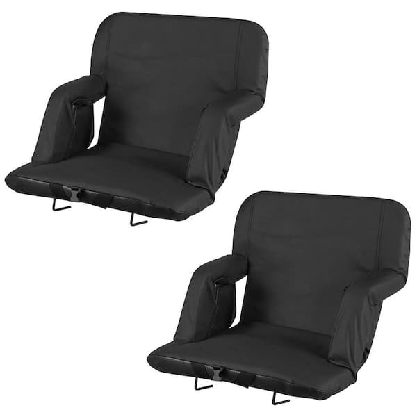 Stadium Seat, 6 Adjustable Angle Bleacher Chair, 2.75 in. Cushion Stadium Seat with Back Support and Armrest