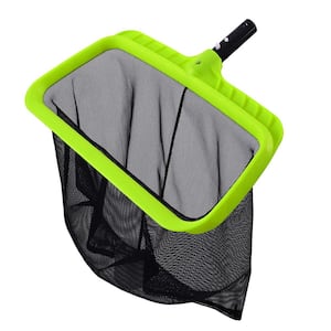 Pool Skimmer Net, Sturdy Frame Swimming Pool Net Skimmer with Durable Deep Netting Bag, Green