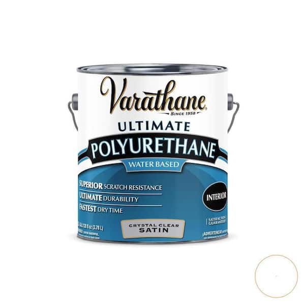 1 Gal. Clear Satin Water-Based Interior Polyurethane (2-Count)