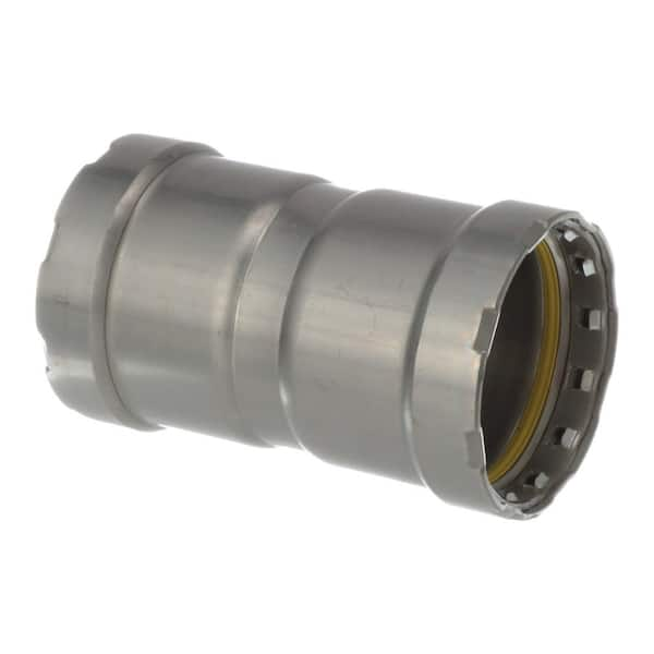 Viega MegaPressG 2 in. x 2 in. Carbon Steel Coupling with Stop (Gas Only)