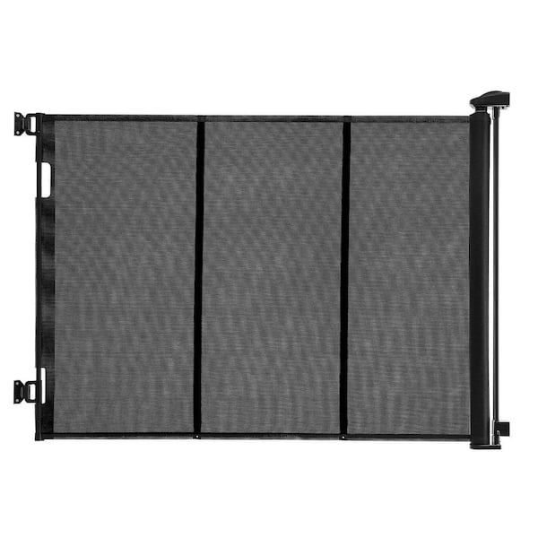 Retractable Baby Gate, Extends to 120 in. Extra Wide, 38.5 in. Tall, with Reinforced, Indoor, Black 2025 Update