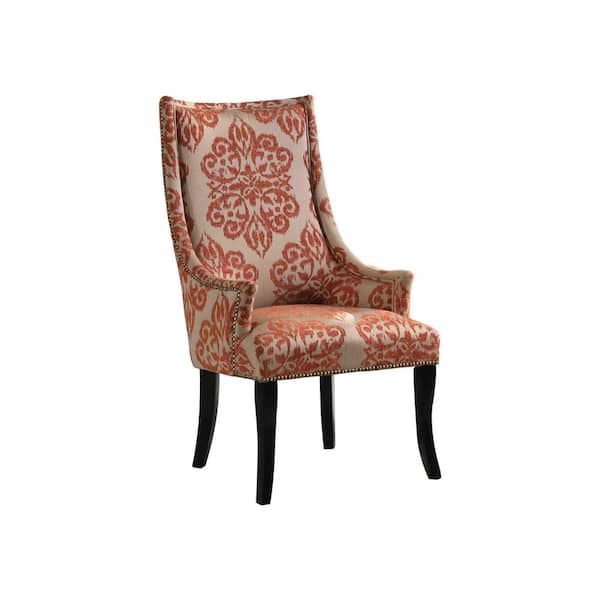 Best Master Furniture Eliza Orange Fabric Living Room Accent Chair