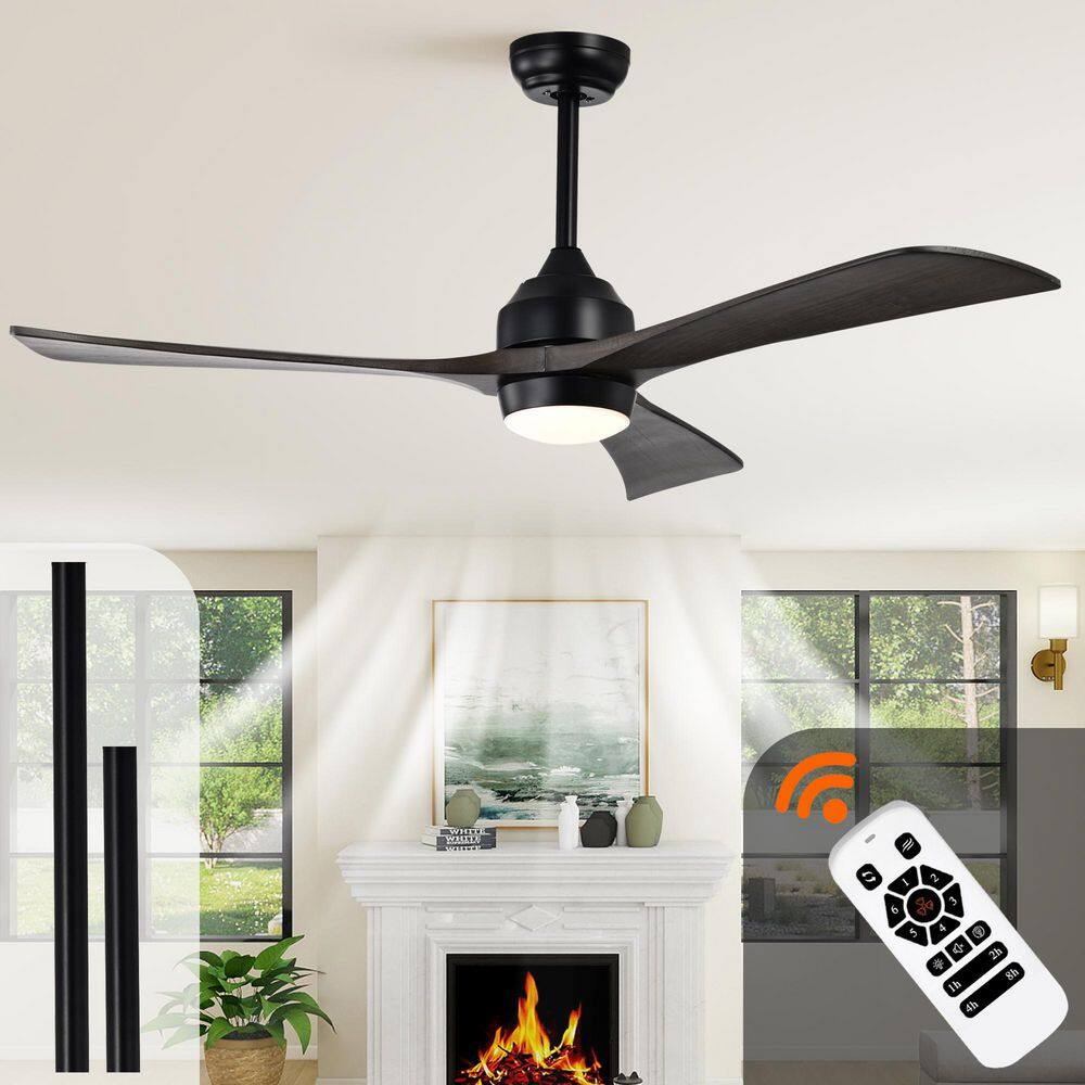 52 in. Indoor Reversible Ceiling Fan with Lights,Remote Control, 6 -Speed Levels, for Living Room, Bedroom, Black Walnut price history on PriceWatchPro
