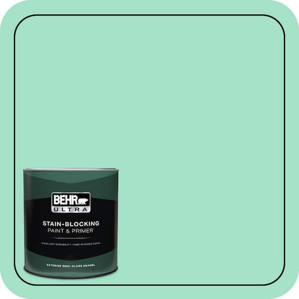 BEHR ULTRA 1 qt. #470A-3 Reef Green Semi-Gloss Enamel Exterior Paint & Primer