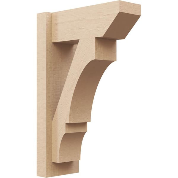 Ekena Millwork 6 in. x 22 in. x 14 in. Balboa Slat Rough Cedar Woodgrain Timberthane Polyurethane Outlooker, Primed Tan